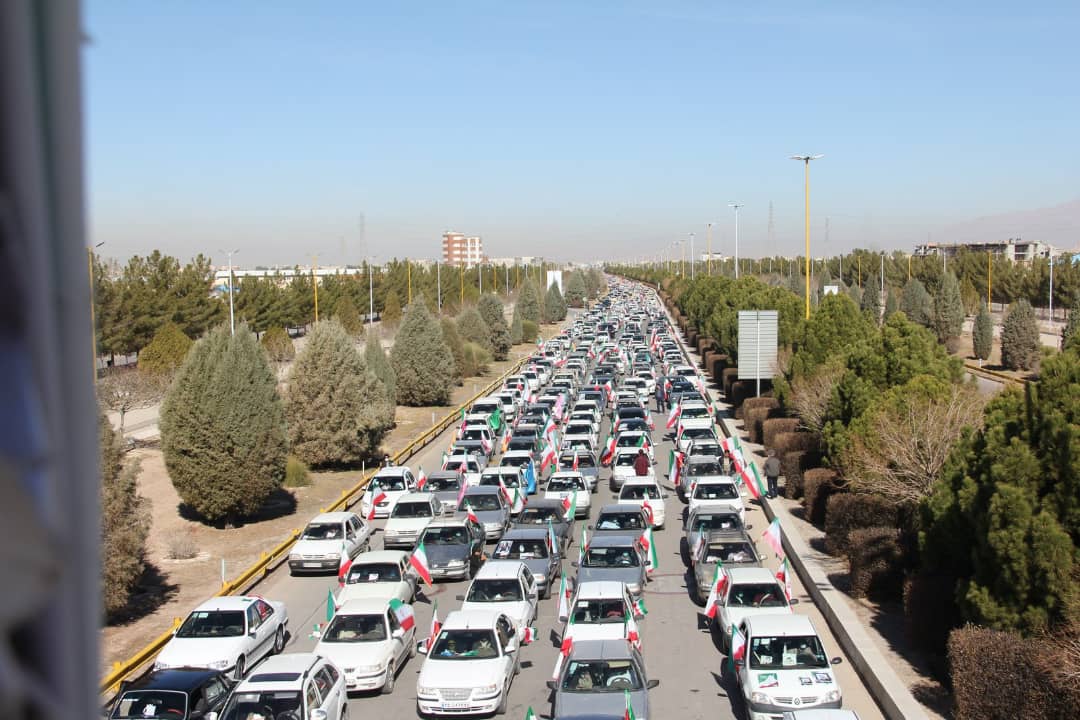 راهپیمایی ۲۲ بهمن سال ۱۳۹۹ در ایام کرونا.