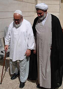 محسن کدیور در کنار آیت‌الله منتظری